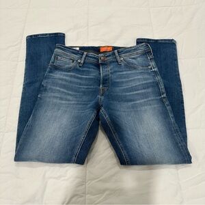 Jack & Jones Comfort Mike Men’s Jeans 30x32 Medium Wash Straight Fit Button Fly